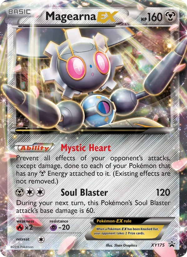 Carta Magearna-EX, número XY175/211 da coleção XY Black Star Promos