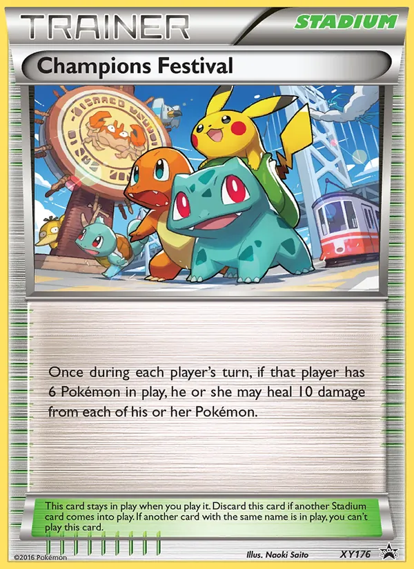 Carta Champions Festival, número XY176/211 da coleção XY Black Star Promos