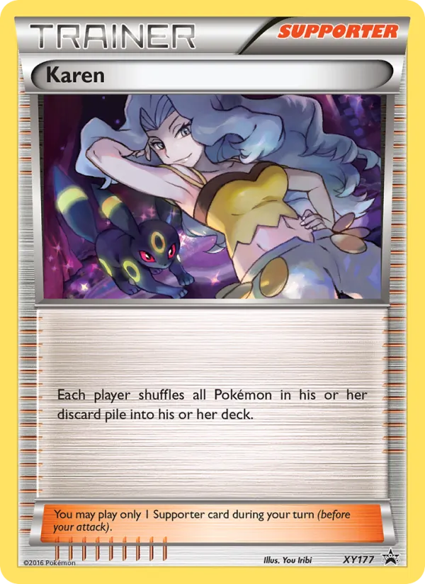 Carta Karen, número XY177/211 da coleção XY Black Star Promos