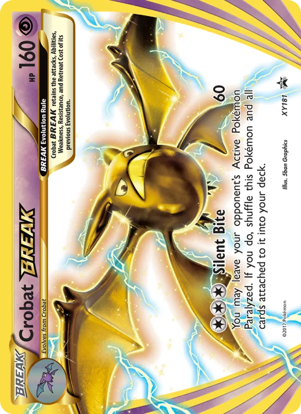 Carta Crobat BREAK, número XY181/211 da coleção XY Black Star Promos