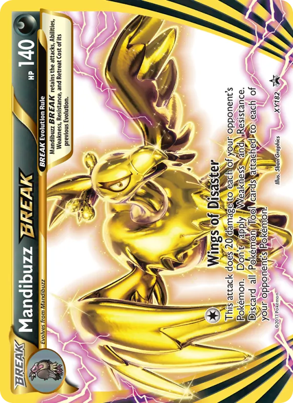 Carta Mandibuzz BREAK, número XY182/211 da coleção XY Black Star Promos