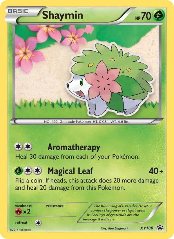 Carta Shaymin, número XY188/211 da coleção XY Black Star Promos