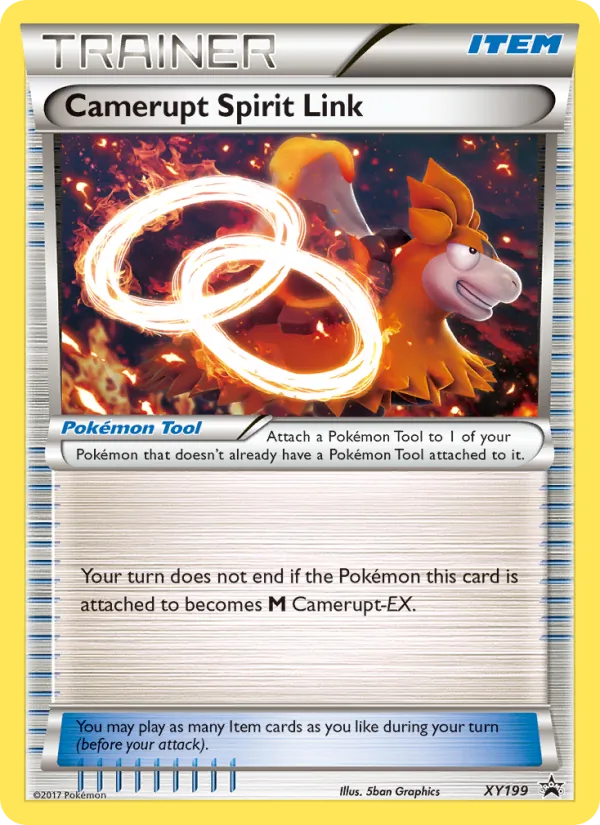 Carta Camerupt Spirit Link, número XY199/211 da coleção XY Black Star Promos
