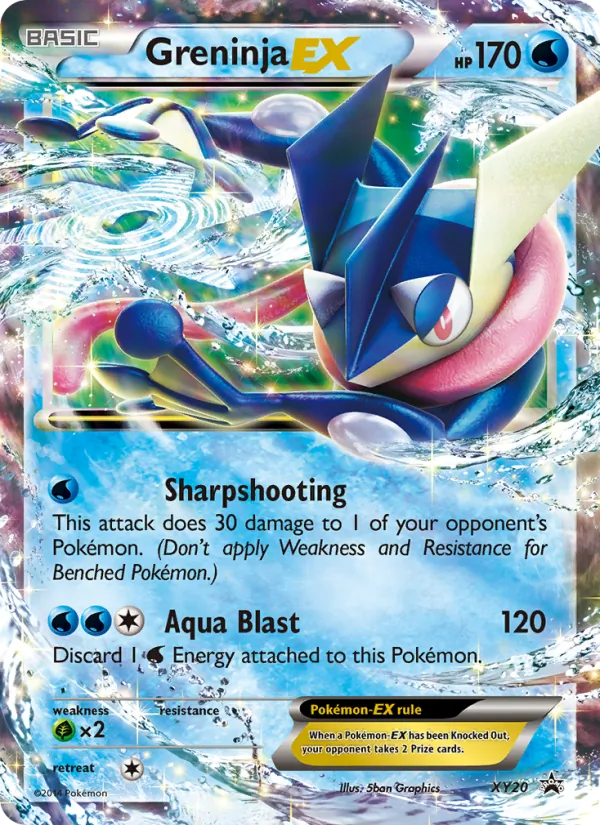 Carta Greninja EX, número XY20/211 da coleção XY Black Star Promos