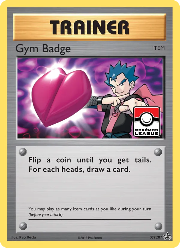 Carta Gym Badge, número XY207/211 da coleção XY Black Star Promos