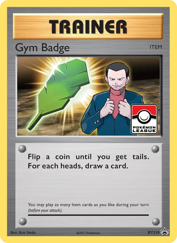 Carta Gym Badge, número XY210/211 da coleção XY Black Star Promos