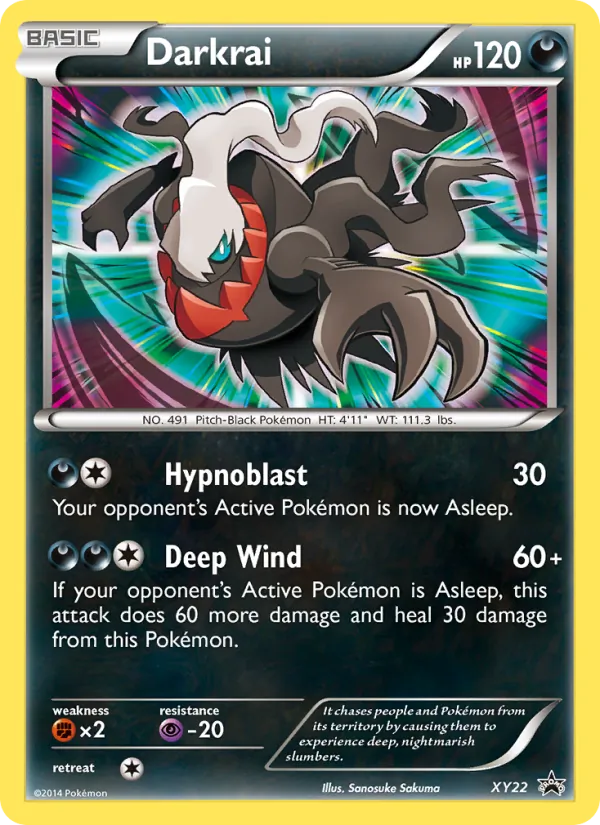 Carta Darkrai, número XY22/211 da coleção XY Black Star Promos