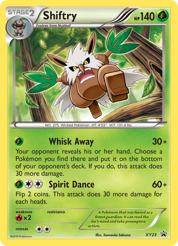 Carta Shiftry, número XY23/211 da coleção XY Black Star Promos