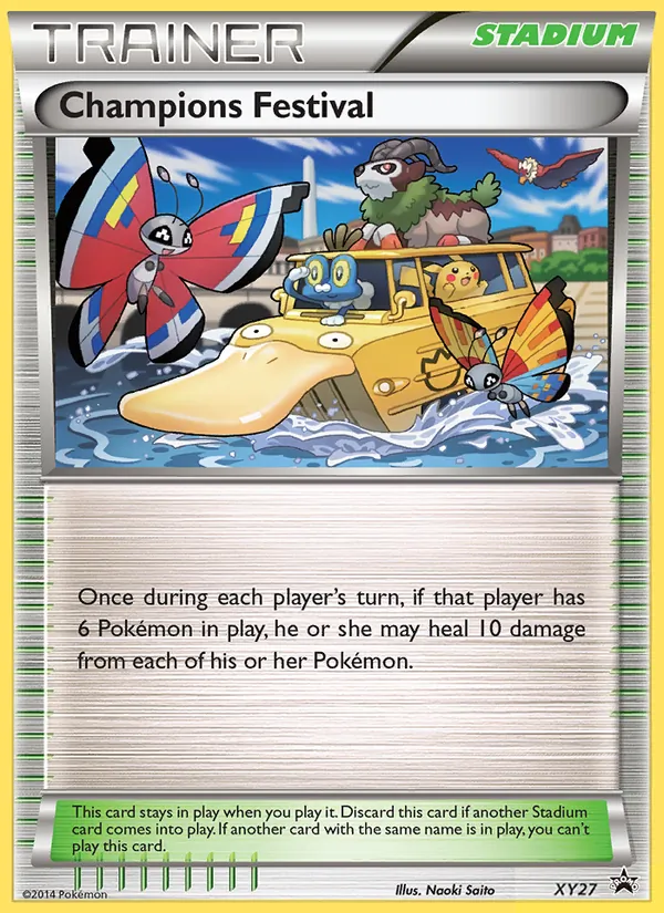 Carta Champions Festival, número XY27/211 da coleção XY Black Star Promos