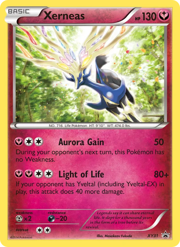 Carta Xerneas, número XY31/211 da coleção XY Black Star Promos