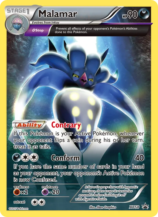 Carta Malamar, número XY58/211 da coleção XY Black Star Promos