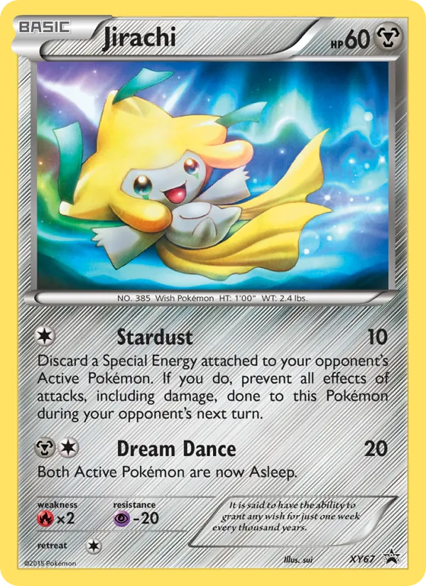 Carta Jirachi, número XY67/211 da coleção XY Black Star Promos