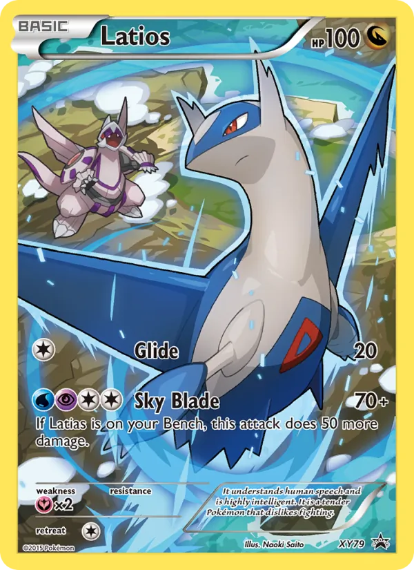 Carta Latios, número XY79/211 da coleção XY Black Star Promos