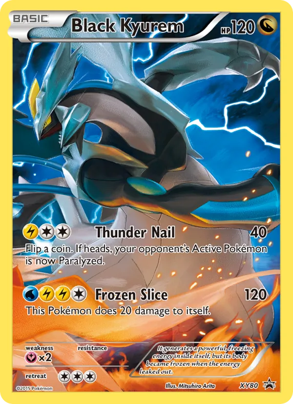 Carta Black Kyurem, número XY80/211 da coleção XY Black Star Promos