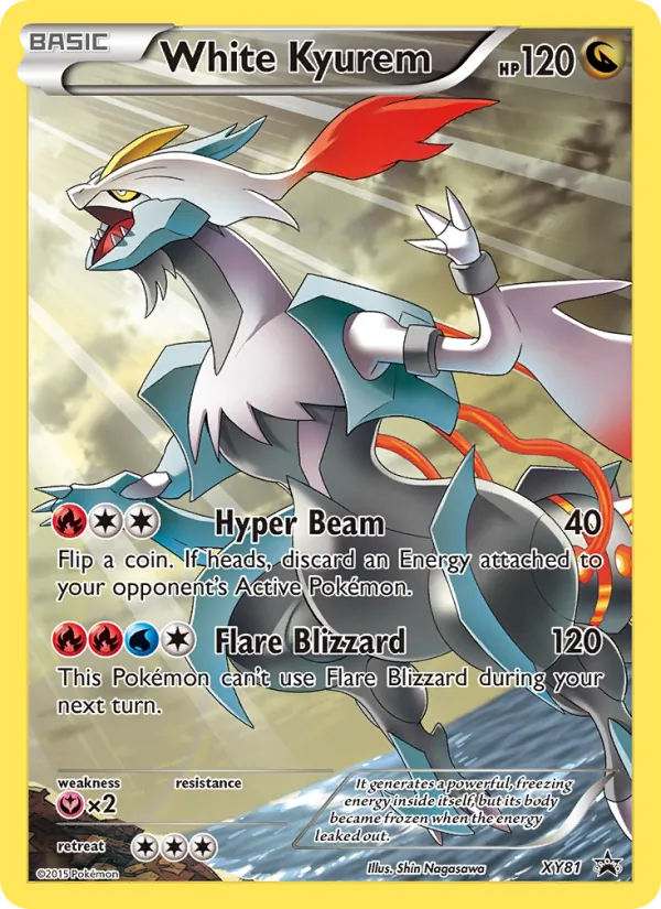 Carta White Kyurem, número XY81/211 da coleção XY Black Star Promos