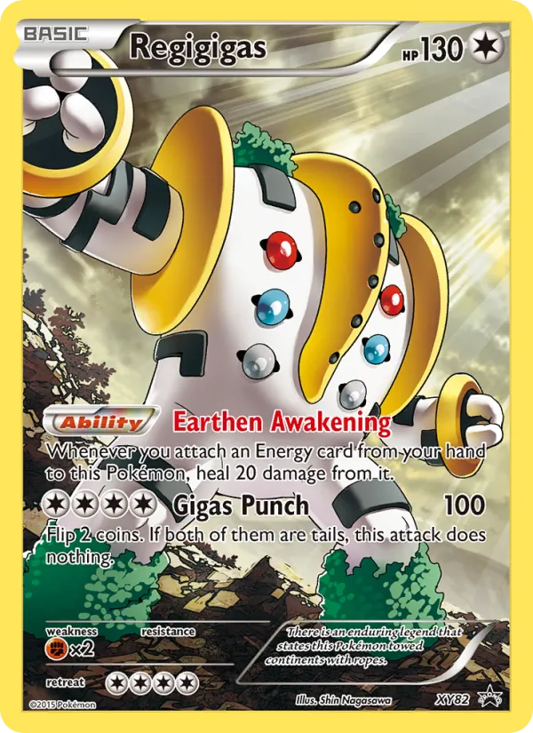 Carta Regigigas, número XY82/211 da coleção XY Black Star Promos
