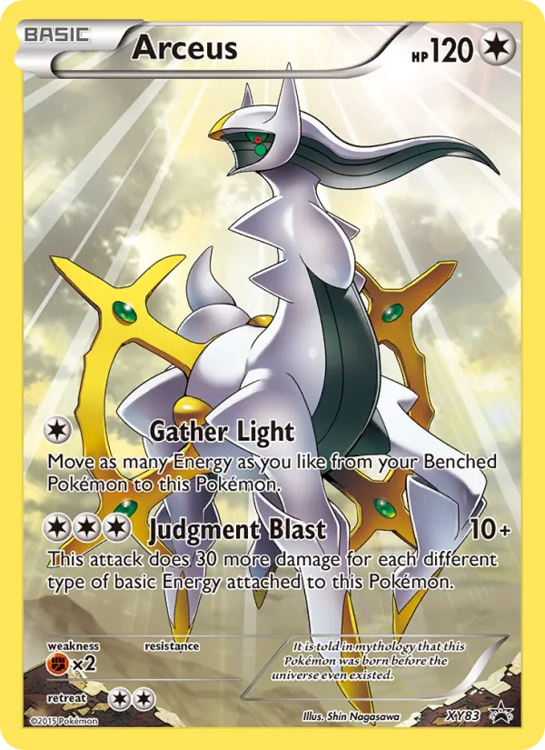 Carta Arceus, número XY83/211 da coleção XY Black Star Promos