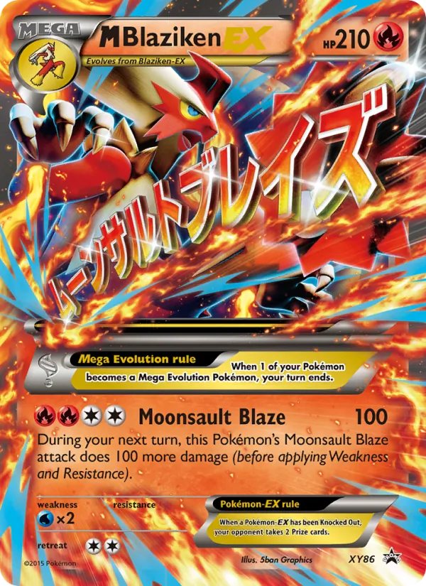 Carta M Blaziken EX, número XY86/211 da coleção XY Black Star Promos