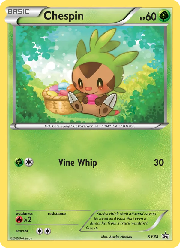Carta Chespin, número XY88/211 da coleção XY Black Star Promos