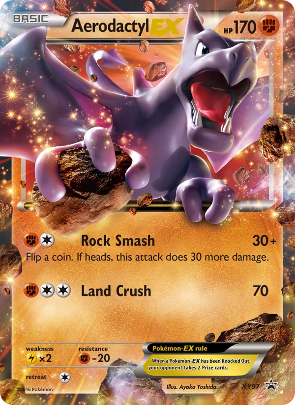 Carta Aerodactyl EX, número XY97/211 da coleção XY Black Star Promos