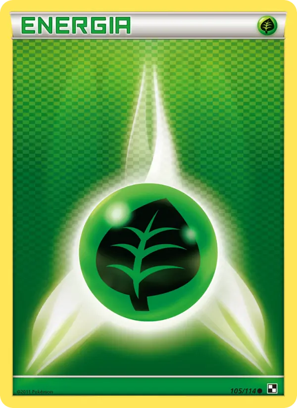 Carta Energia de Grama, número 105/114 da coleção Black & White