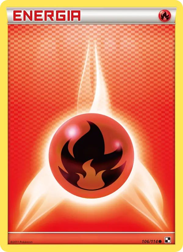 Carta Energia de Fogo, número 106/114 da coleção Black & White