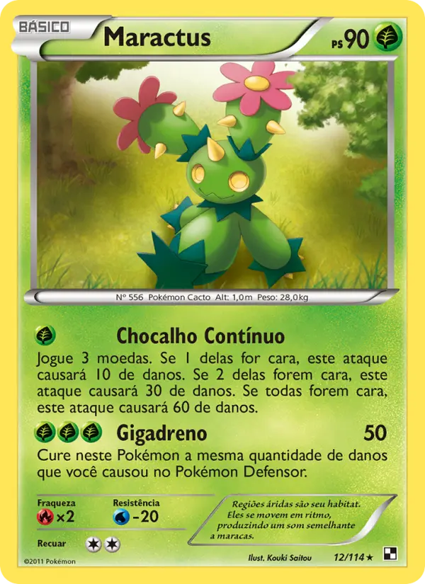 Carta Maractus, número 12/114 da coleção Black & White