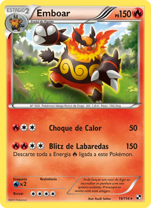 Carta Emboar, número 19/114 da coleção Black & White