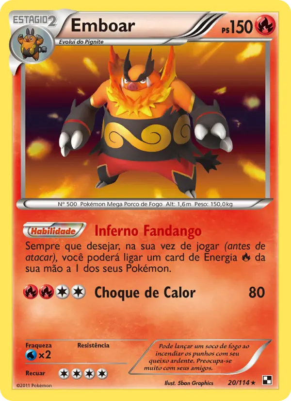 Carta Emboar, número 20/114 da coleção Black & White