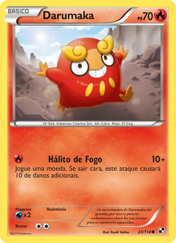Carta Darumaka, número 23/114 da coleção Black & White