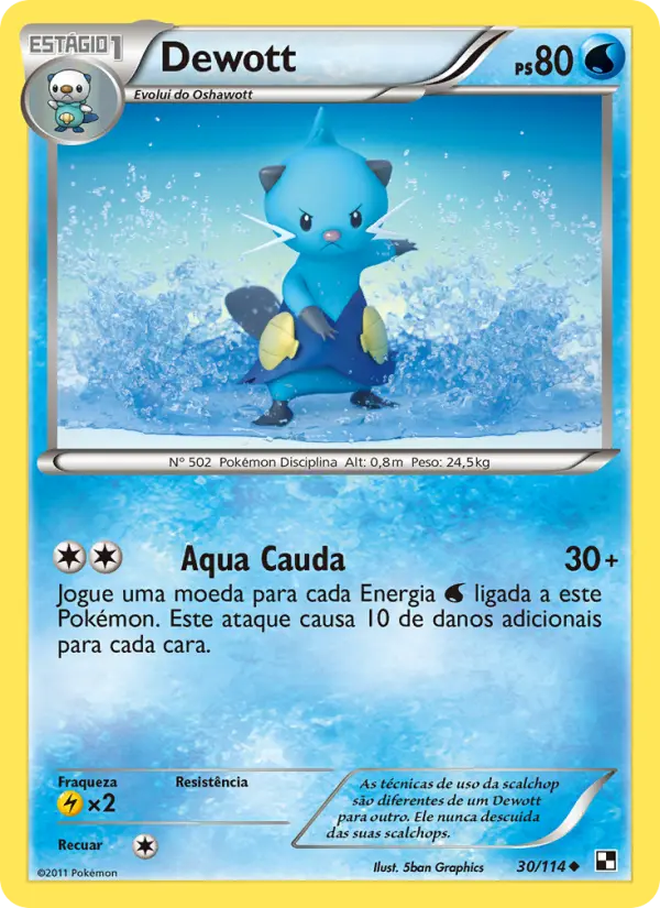 Carta Dewott, número 30/114 da coleção Black & White