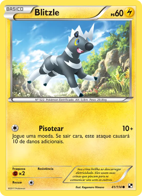 Carta Blitzle, número 41/114 da coleção Black & White