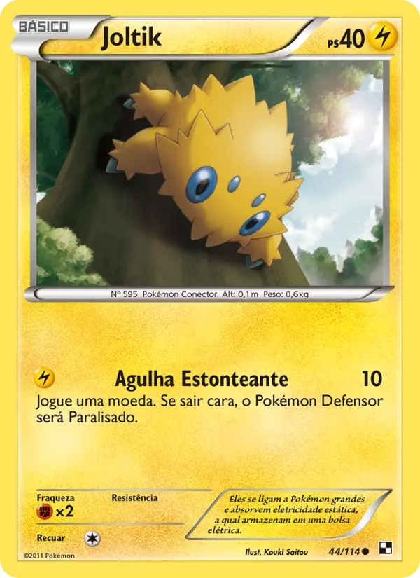 Carta Joltik, número 44/114 da coleção Black & White