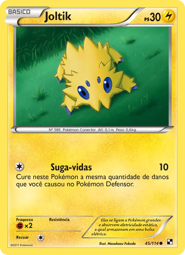 Carta Joltik, número 45/114 da coleção Black & White