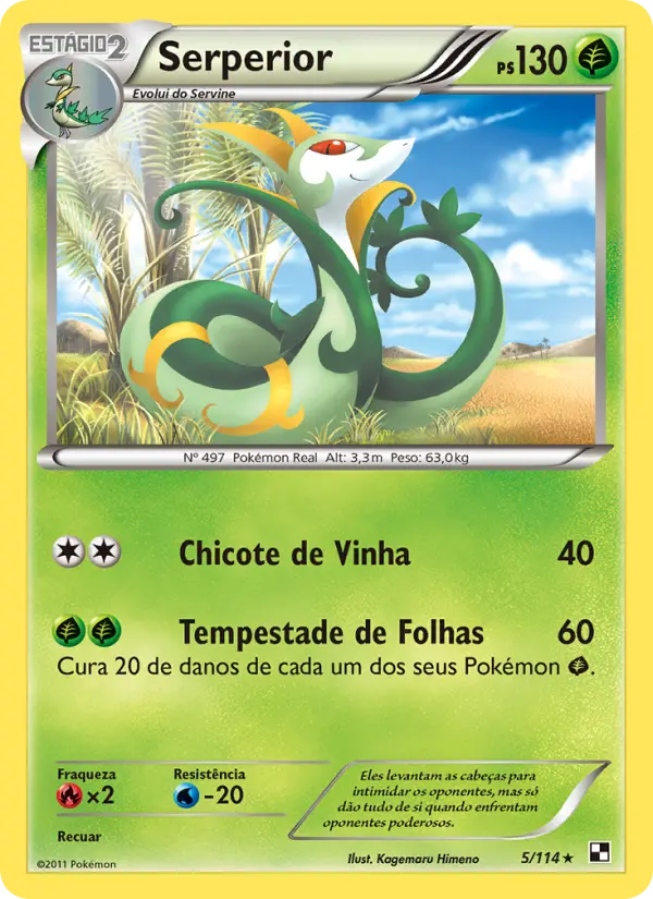 Carta Serperior, número 5/114 da coleção Black & White