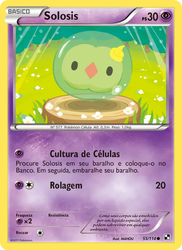 Carta Solosis, número 55/114 da coleção Black & White
