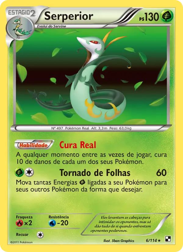 Carta Serperior, número 6/114 da coleção Black & White