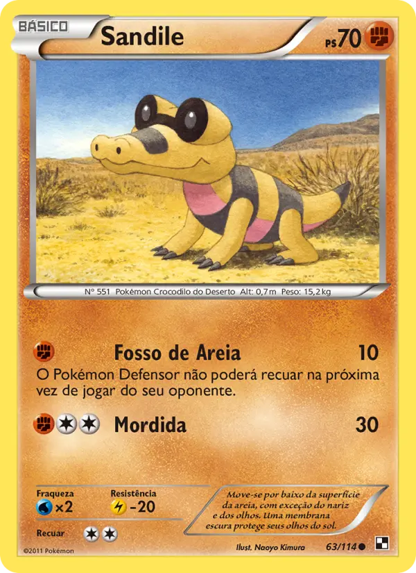Carta Sandile, número 63/114 da coleção Black & White