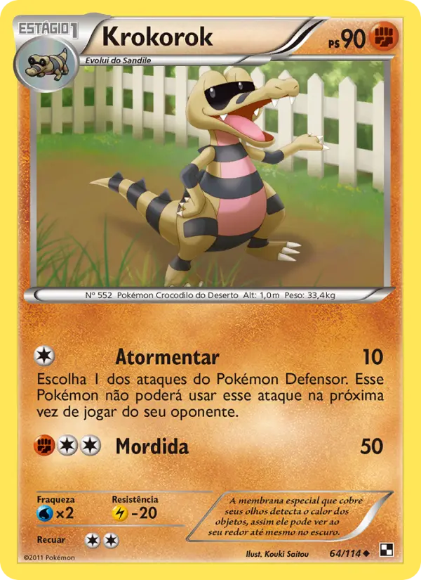 Carta Krokorok, número 64/114 da coleção Black & White
