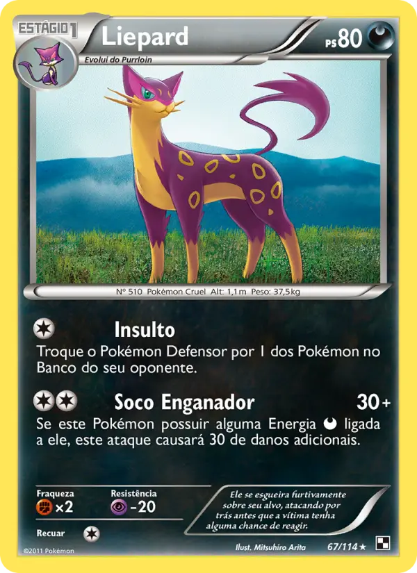 Carta Liepard, número 67/114 da coleção Black & White