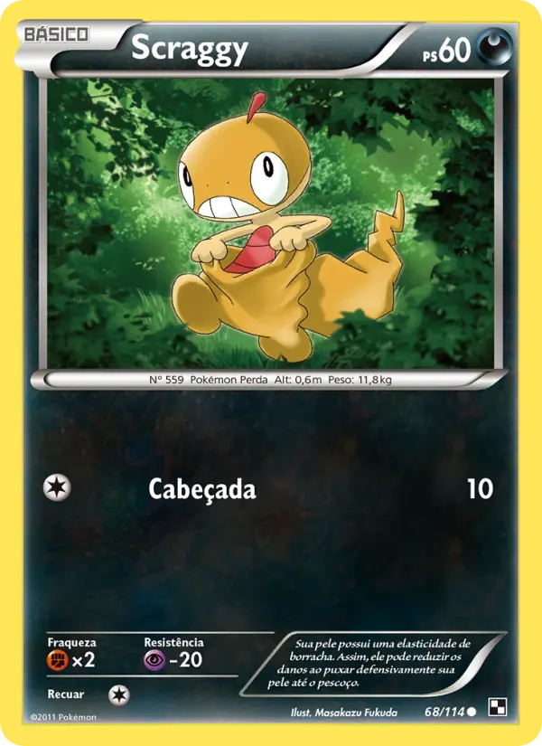 Carta Scraggy, número 68/114 da coleção Black & White