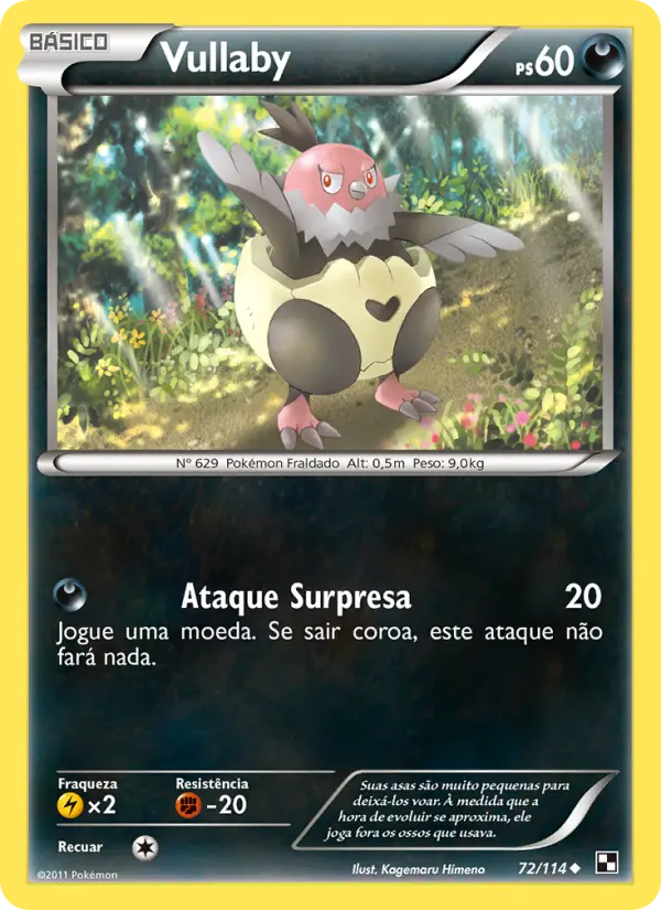 Carta Vullaby, número 72/114 da coleção Black & White