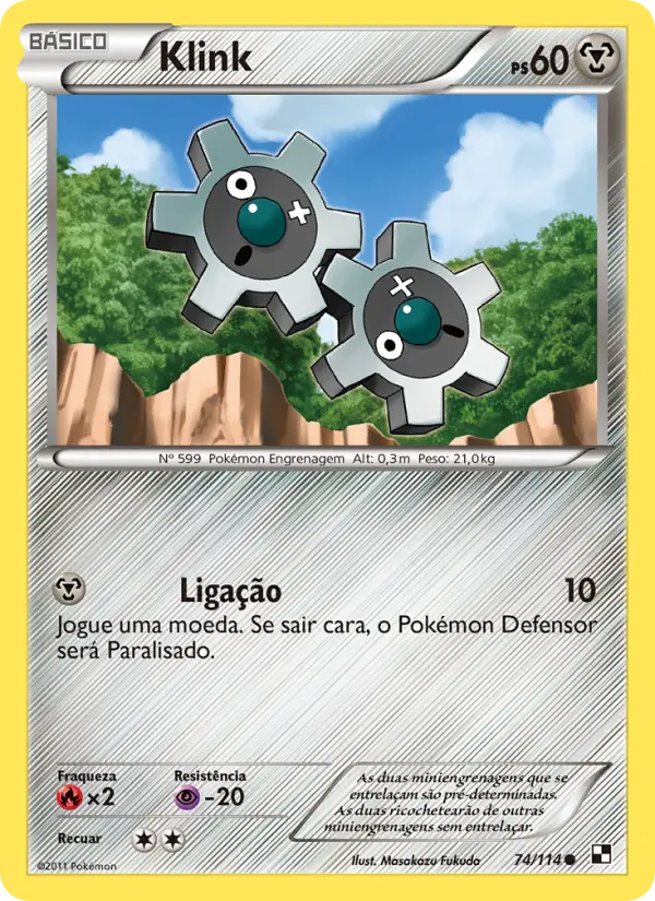 Carta Klink, número 74/114 da coleção Black & White