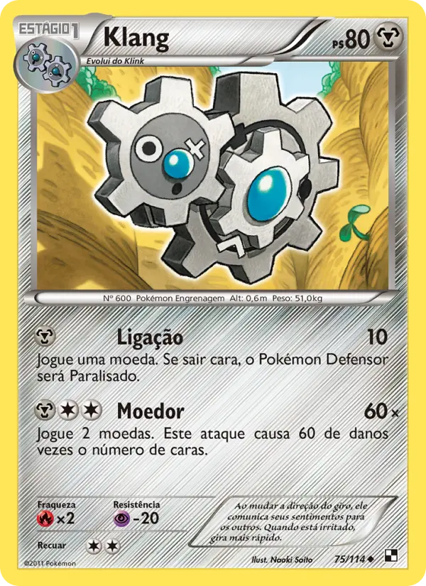 Carta Klang, número 75/114 da coleção Black & White