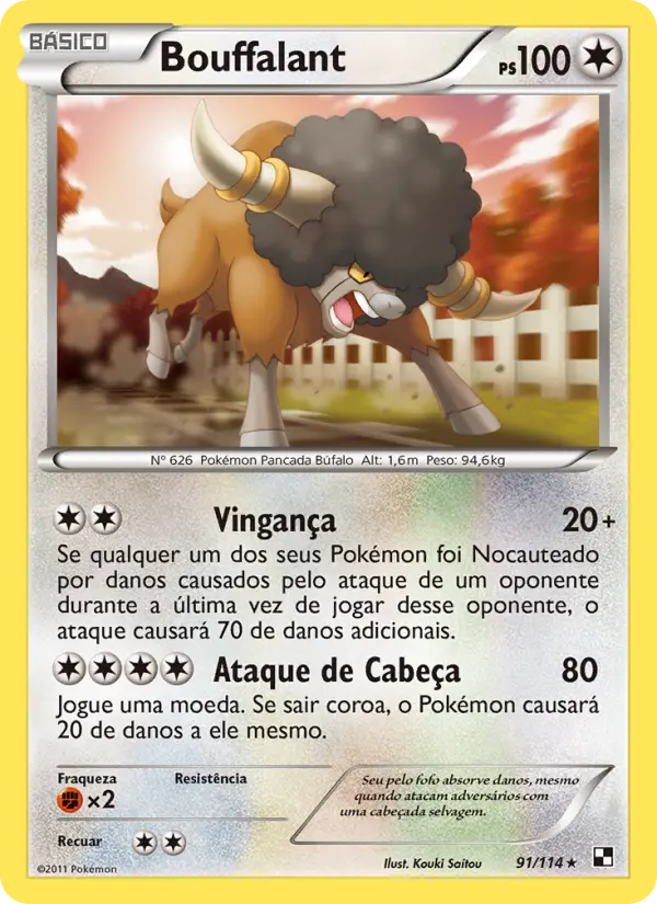 Carta Bouffalant, número 91/114 da coleção Black & White