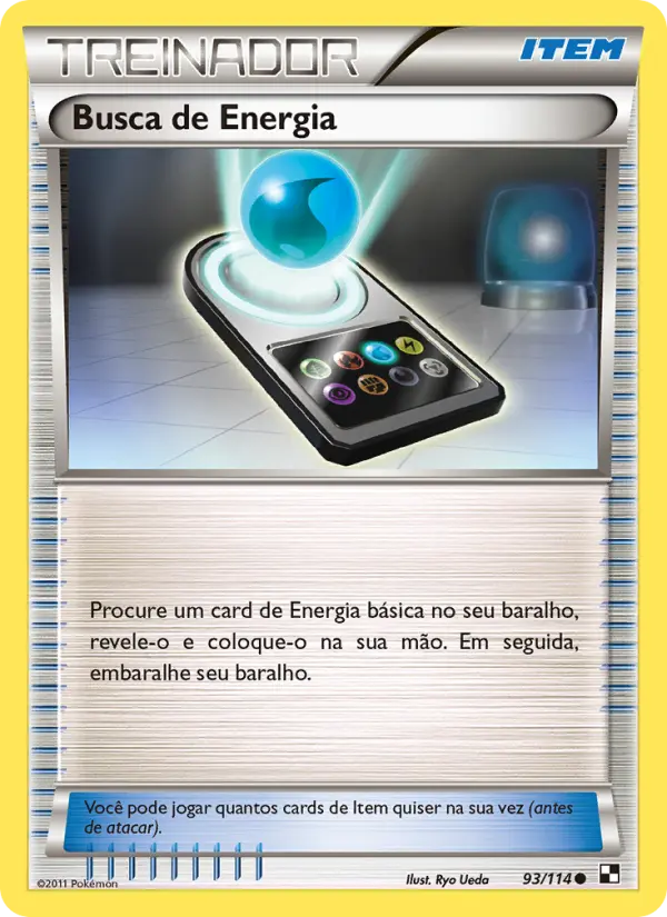 Carta Busca de Energia, número 93/114 da coleção Black & White