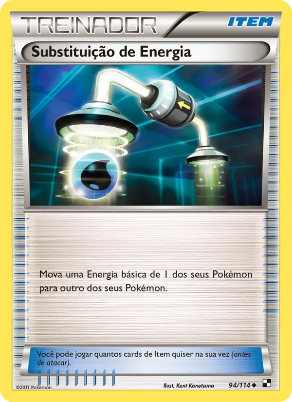 Carta Substituição de Energia, número 94/114 da coleção Black & White