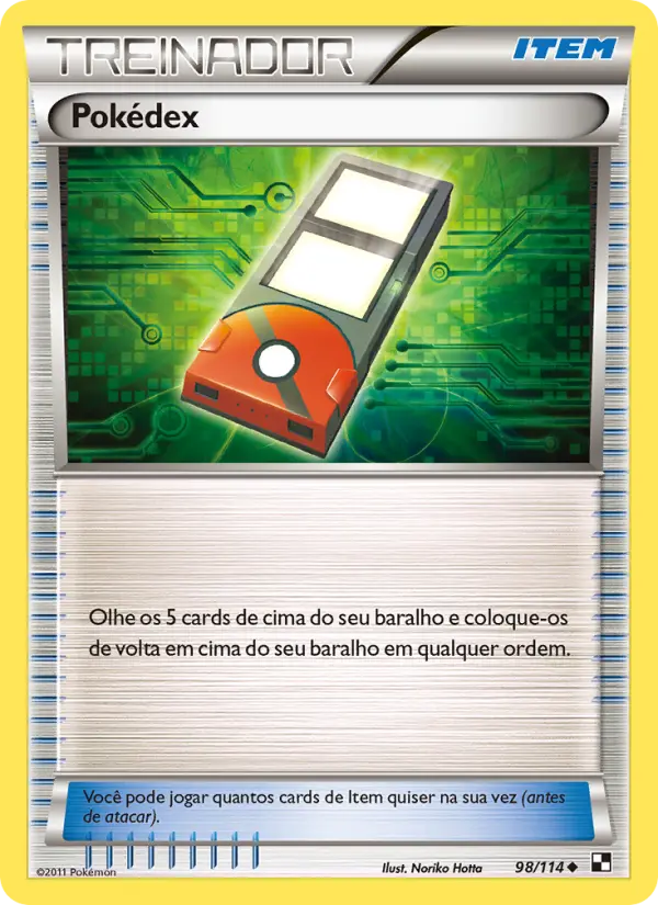 Carta Pokédex, número 98/114 da coleção Black & White