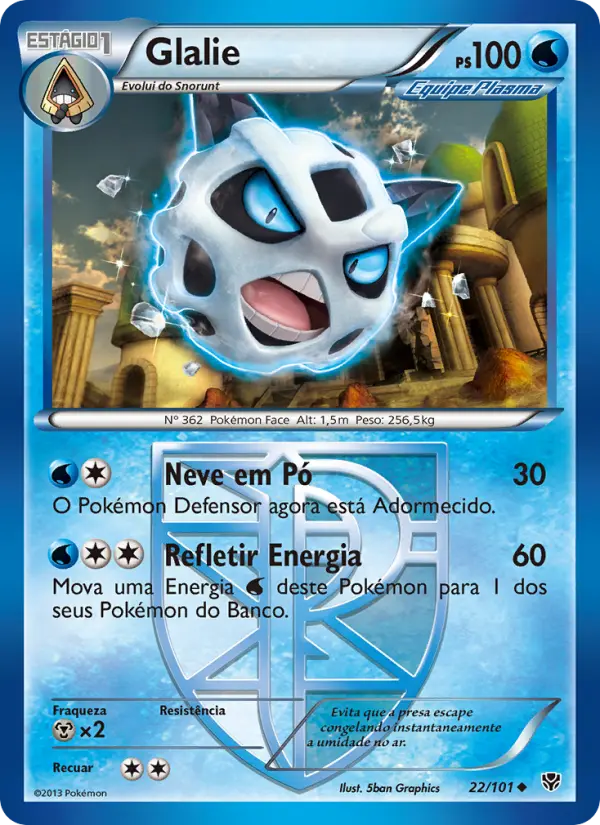 Carta Glalie, número 22/101 da coleção Explosão de Plasma