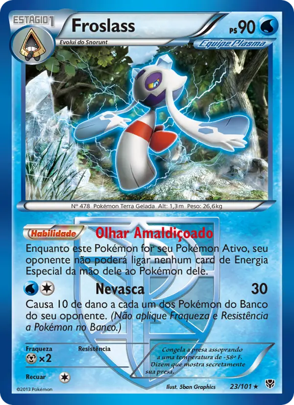 Carta Froslass, número 23/101 da coleção Explosão de Plasma